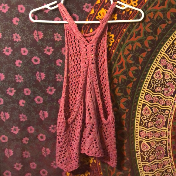 Pink crochet see through top - Picture 2 of 5